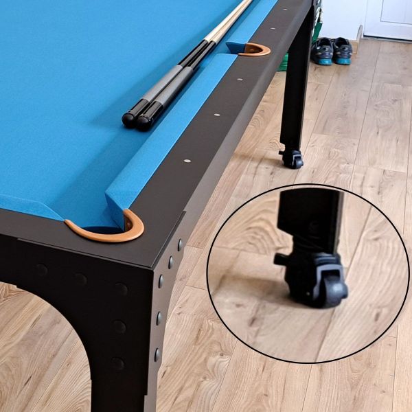 Roulettes relevables pour billard Etolrak
